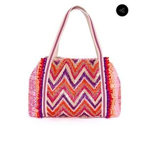 Raffia embellished Gloria tote bag
